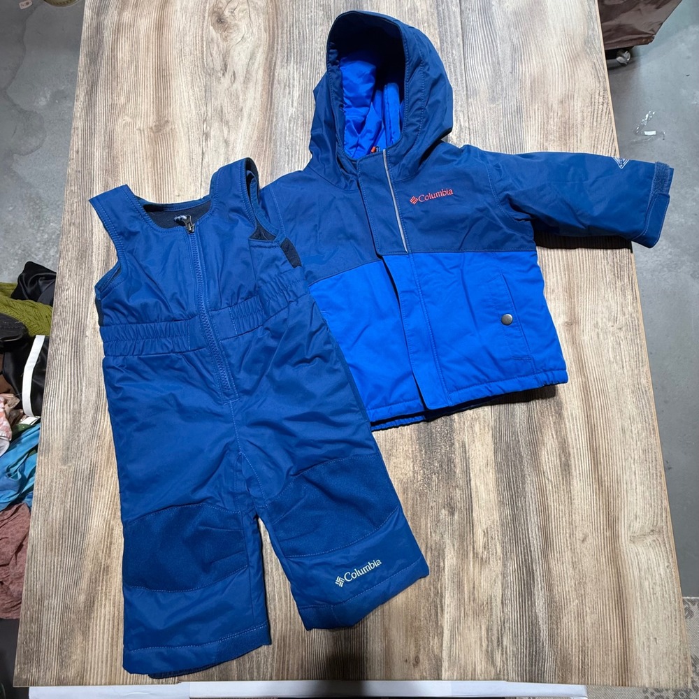 Columbia Snowsuit Set Blue Omni-Heat 6-12 Months Gorpcore